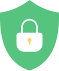 Security shield with lock icon
